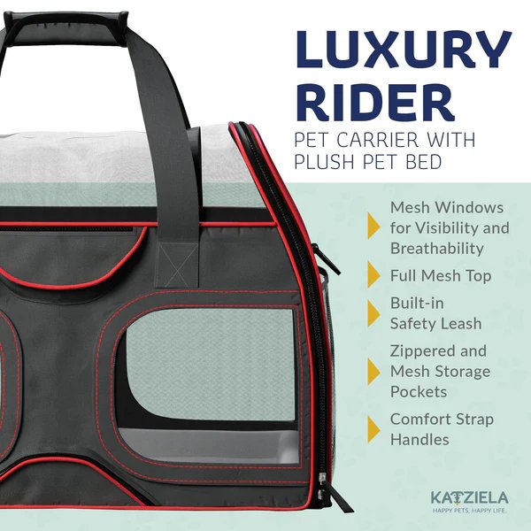 Katziela Pet Carrier Luxury Rider with Removable Wheels