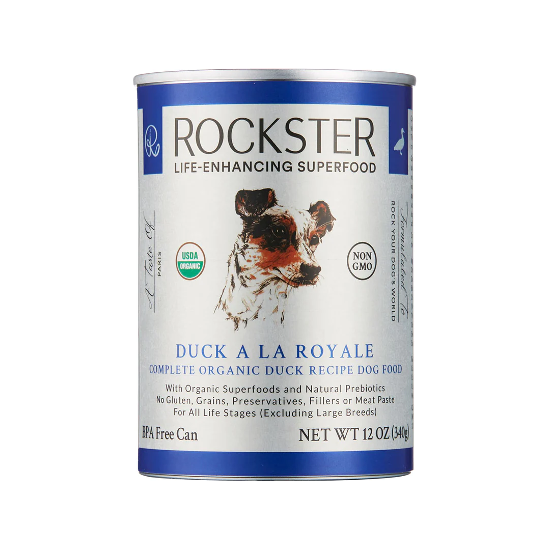 Rockster Wet Dog Food Duck A La Royale Complete Organic Duck Recipe