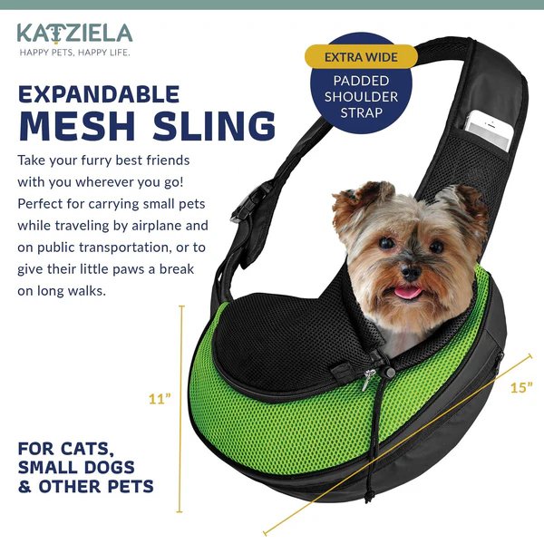 Katziela Pet Carrier Expandable Sling Bag