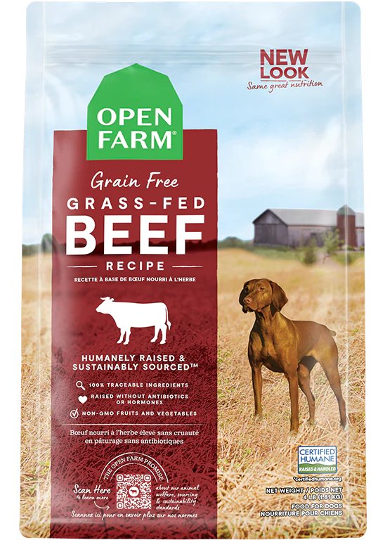 Open Farm Dry Dog Food Grain Free Grass-Fed Beef Recipe