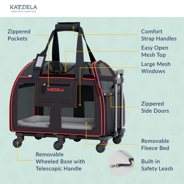 Katziela Pet Carrier Luxury Lorry with Removable Wheels