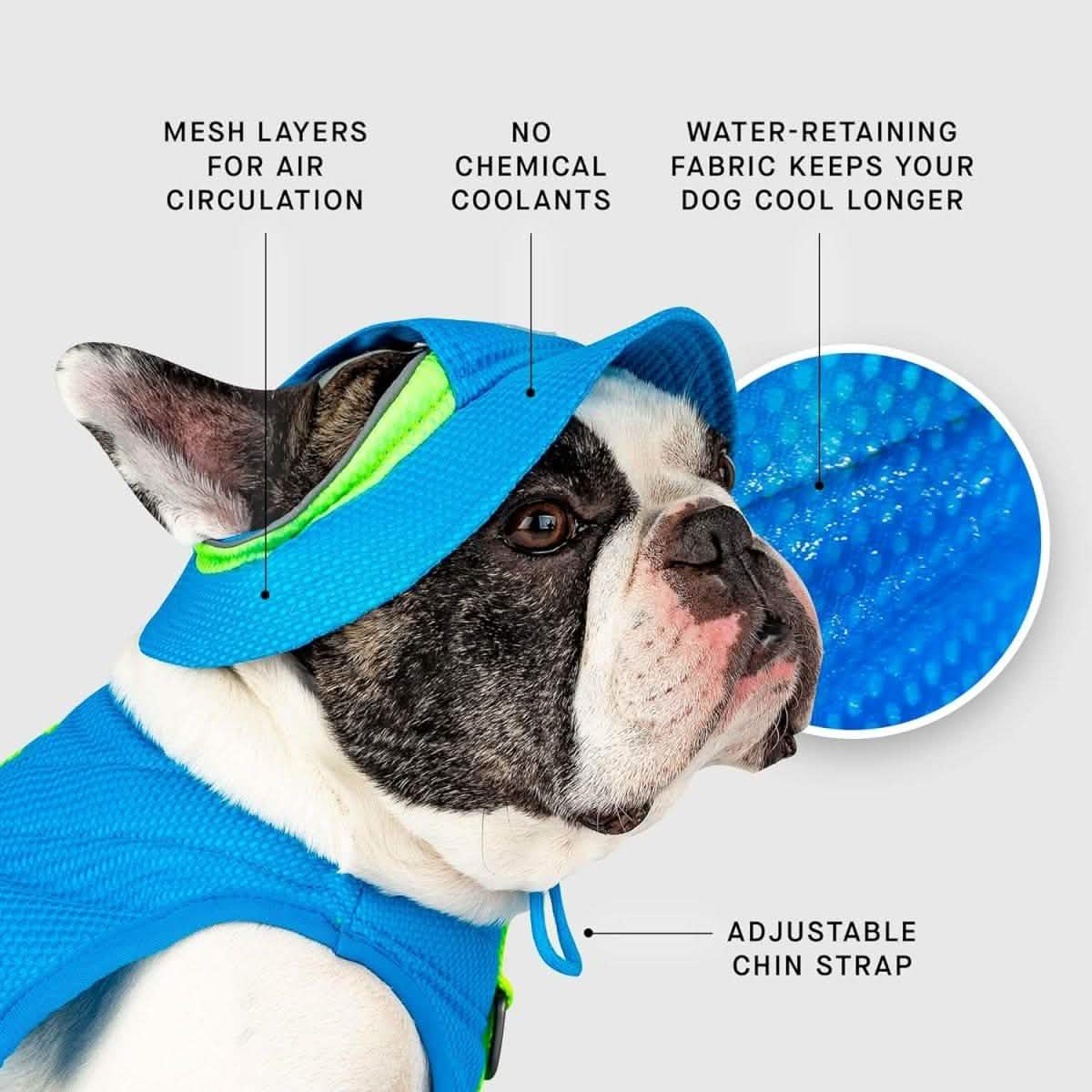 Canada Pooch Chill Seeker Cooling Hat - Blue & Green