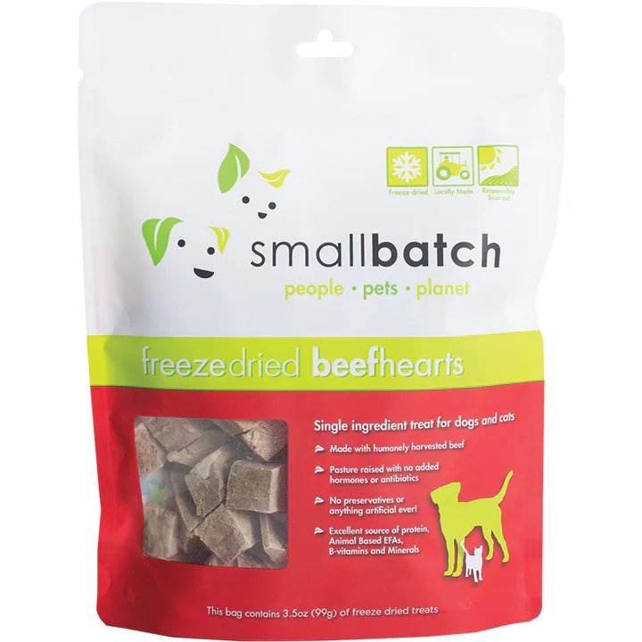 SmallBatch Dog Treat Freeze-Dried BeefHearts