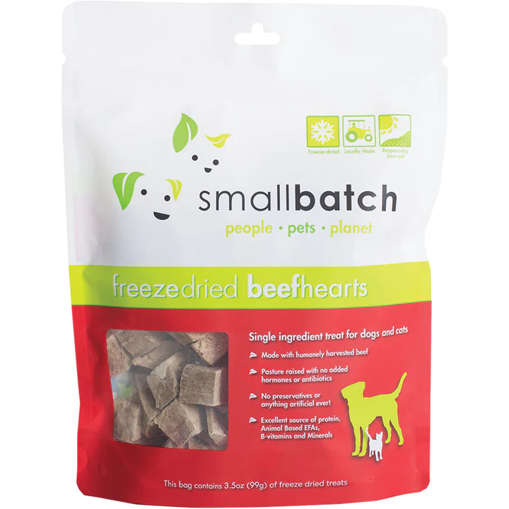 SmallBatch Dog Treat Freeze-Dried BeefHearts