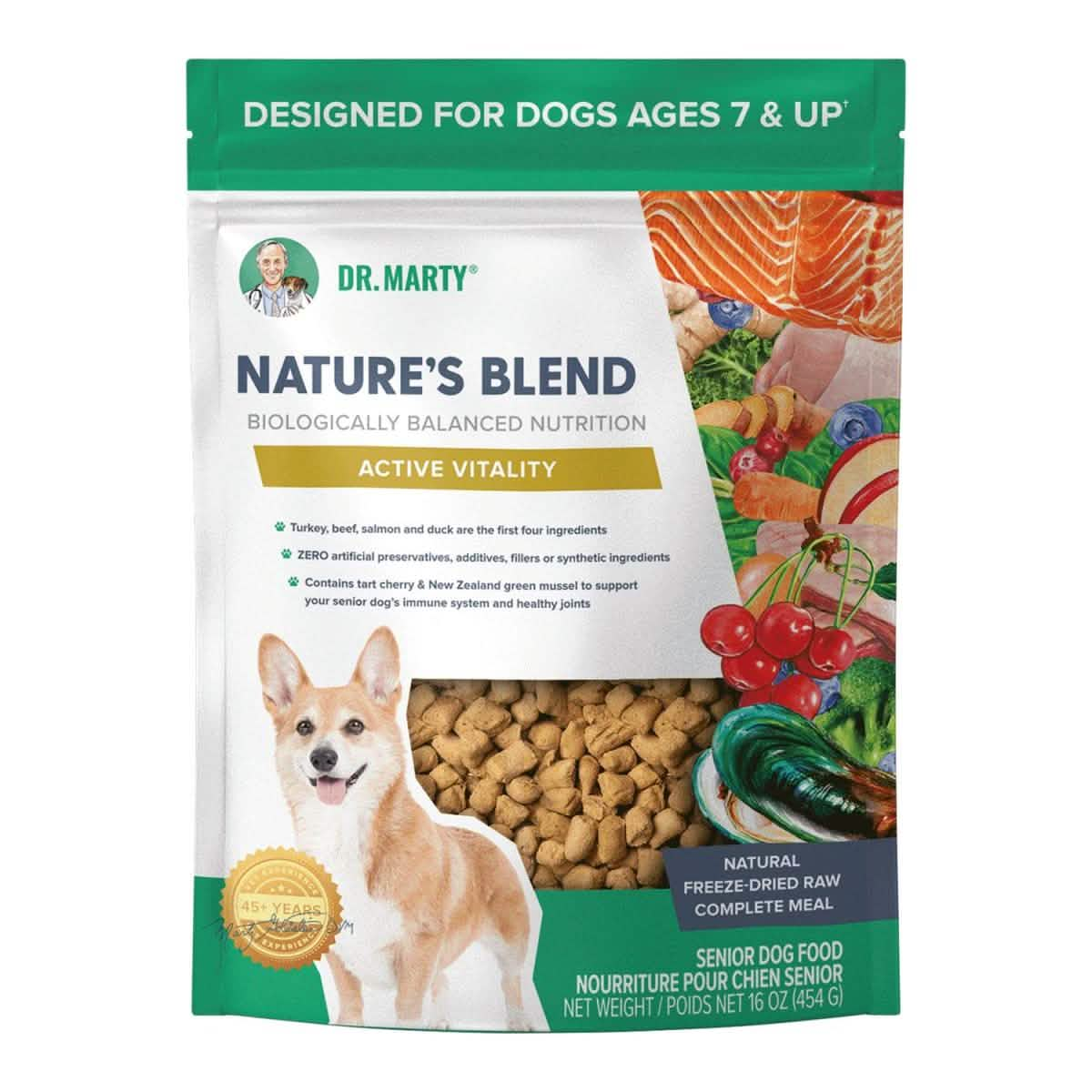 Dr. Marty Freeze-Dried Dog Food Nature's Blend Active Vitality