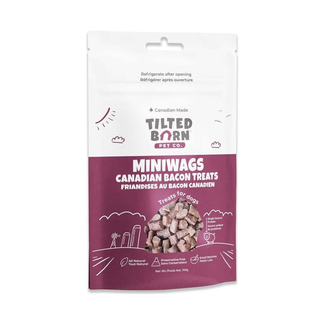 Tilted Barn Dog Treat Miniwags Canadian Bacon Recipe