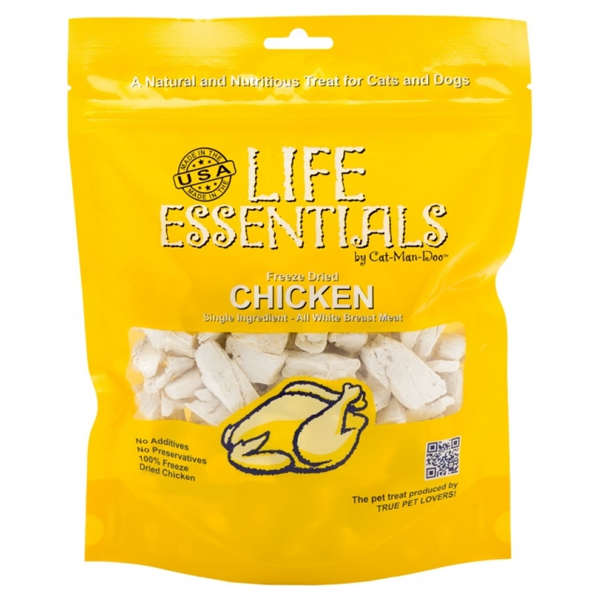 Cat-Man-Doo Dog Treat Life Essentials Freeze-Dried Chicken