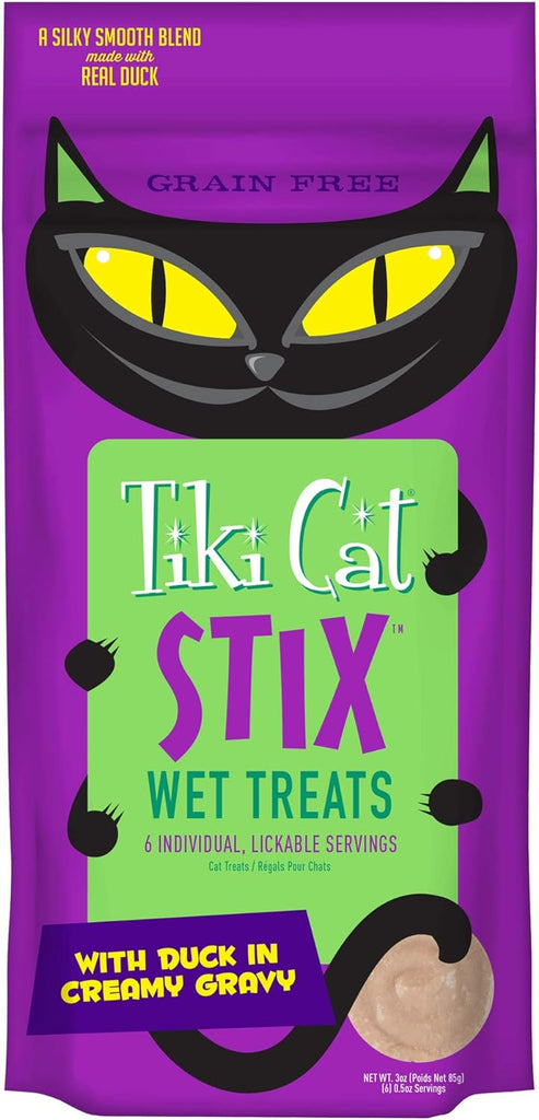 Tiki Cat Stix Wet Treats with Duck in Creamy Gravy