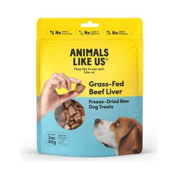 Animals Like Us Dog Treat Freeze-Dried Raw Grass-Fed Beef Liver