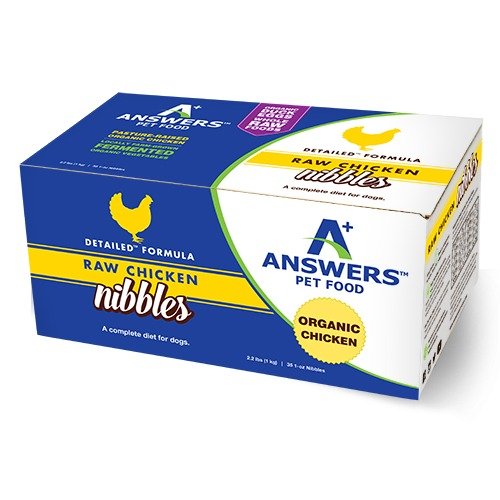 Answers Raw Frozen Dog Food Detailed Formula Chicken Nibbles