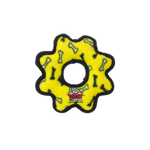 VIP Tuffy Dog Toy Tuffy Jr. Gear Ring Yellow