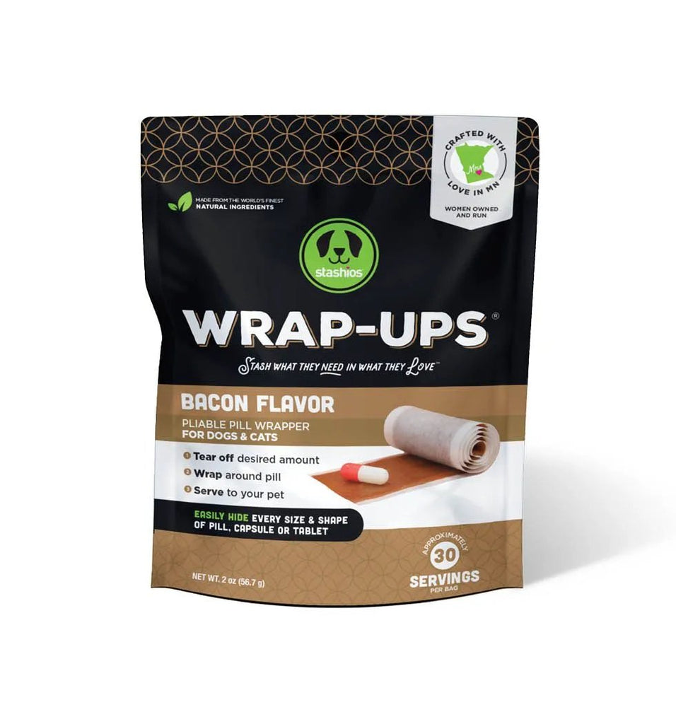 Stashios Wrap-Ups Pliable Pill Wrapper Bacon Flavor