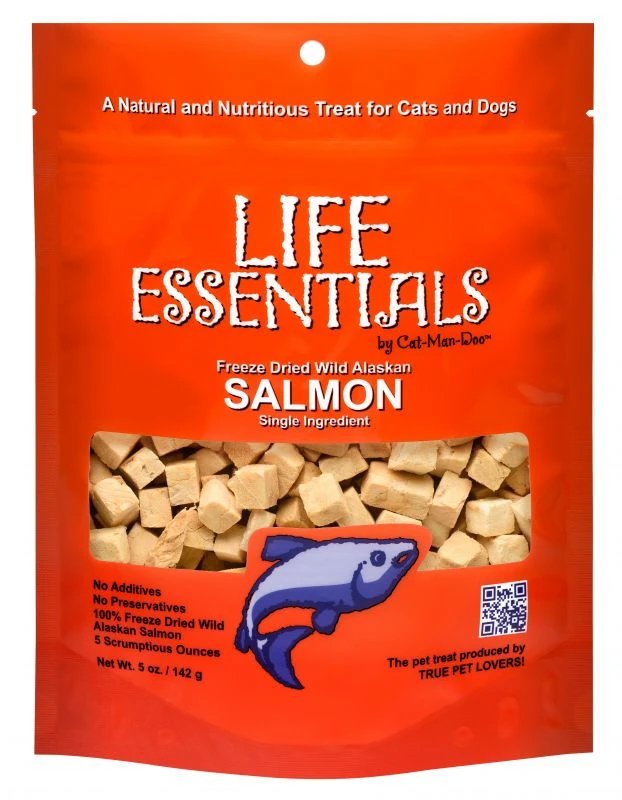 Cat-Man-Doo Dog Treat Life Essentials Freeze-Dried Wild Alaskan Salmon