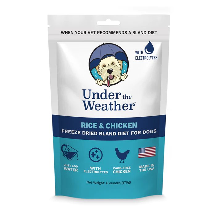 Under The Weather Digestive Care Freeze-Dried Bland Diet for Dogs Rice &amp; Chicken