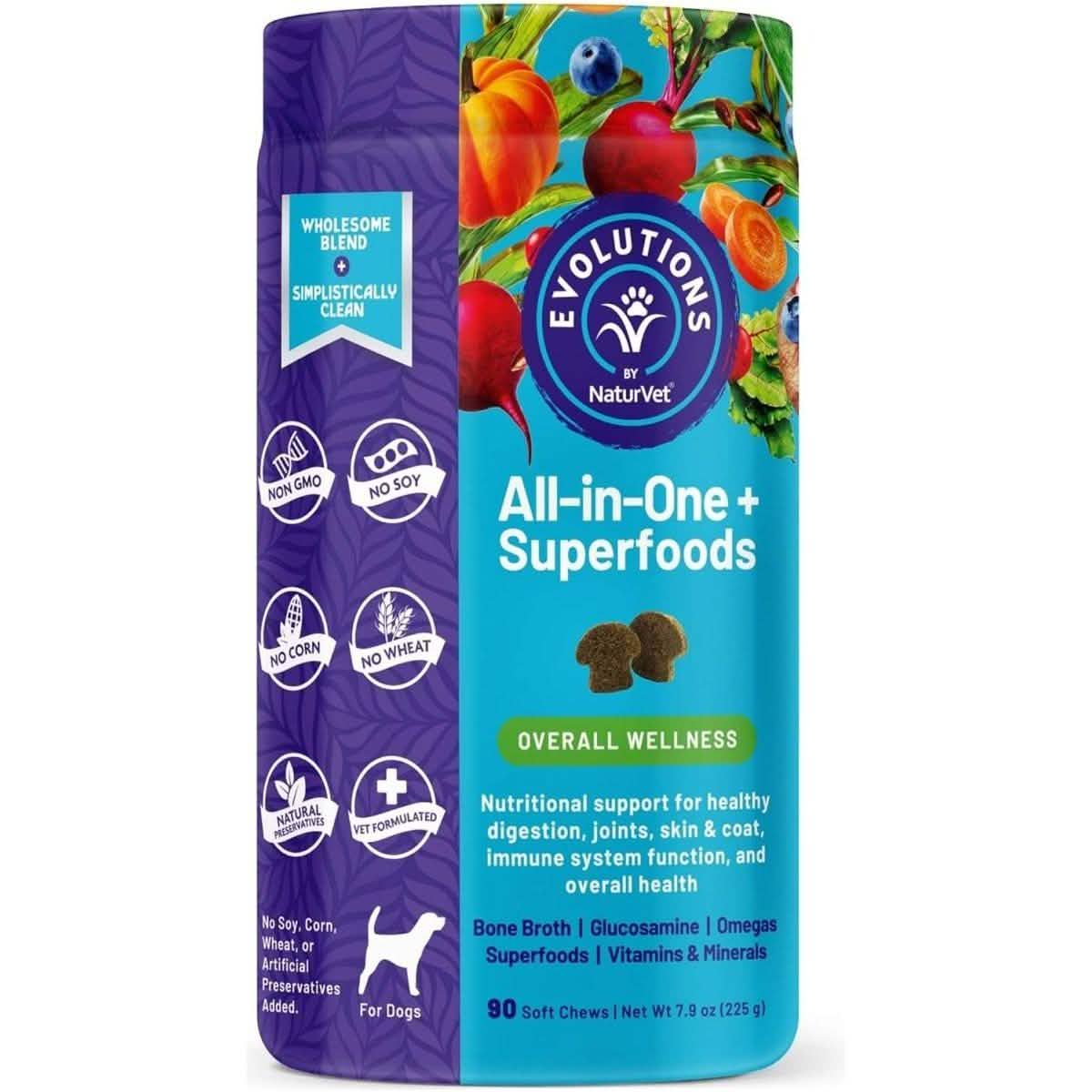 Evolutions by NaturVet All-in-One+ Superfoods Chews for Dogs