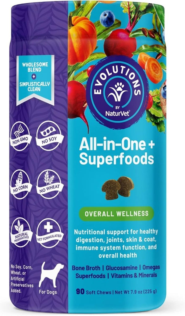 Evolutions by NaturVet All-in-One+ Superfoods Chews for Dogs