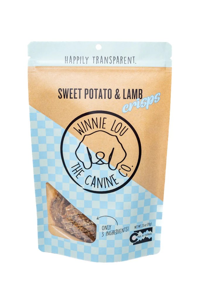 Winnie Lou Dog Treat Sweet Potato & Lamb Crisps