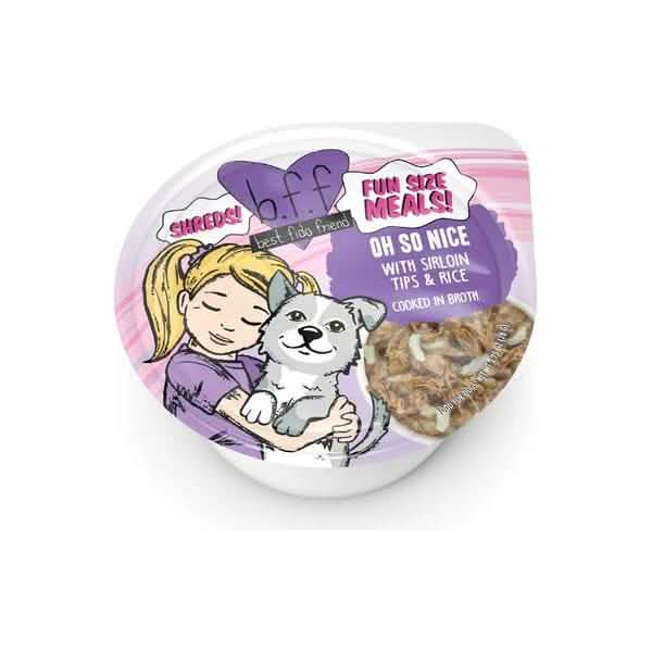 Weruva Wet Dog Food Cup BFF Oh So Nice with Sirloin Tips & Rice in Broth