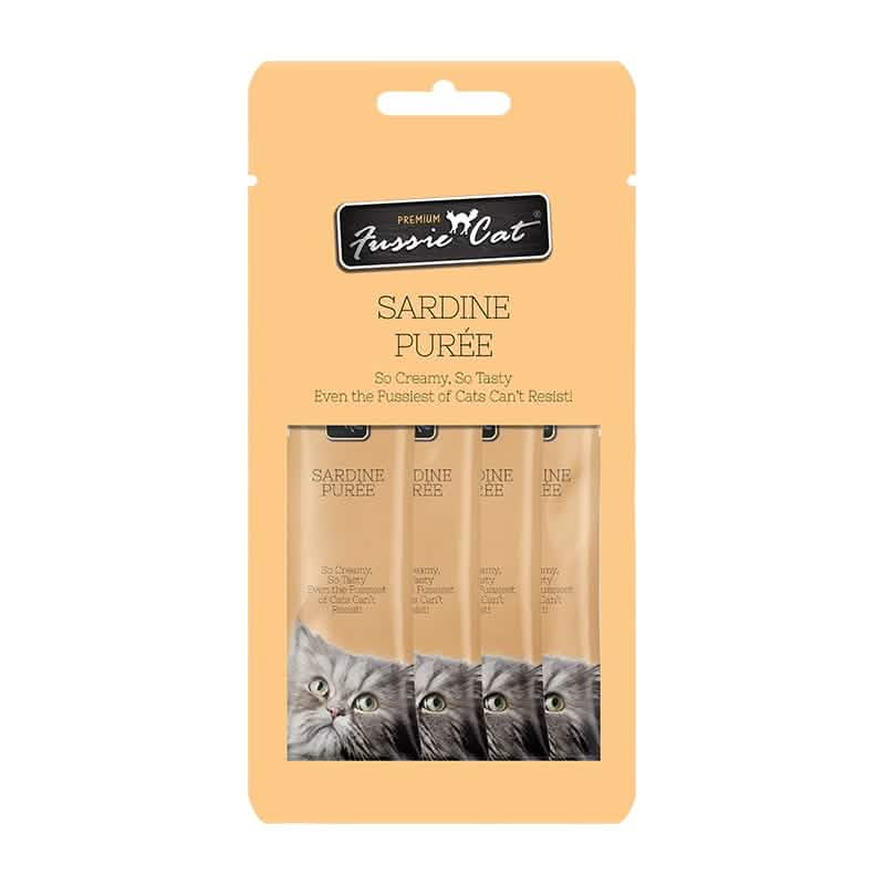 Fussie Cat Treat Sardine Purée Tubes (4 Pack)