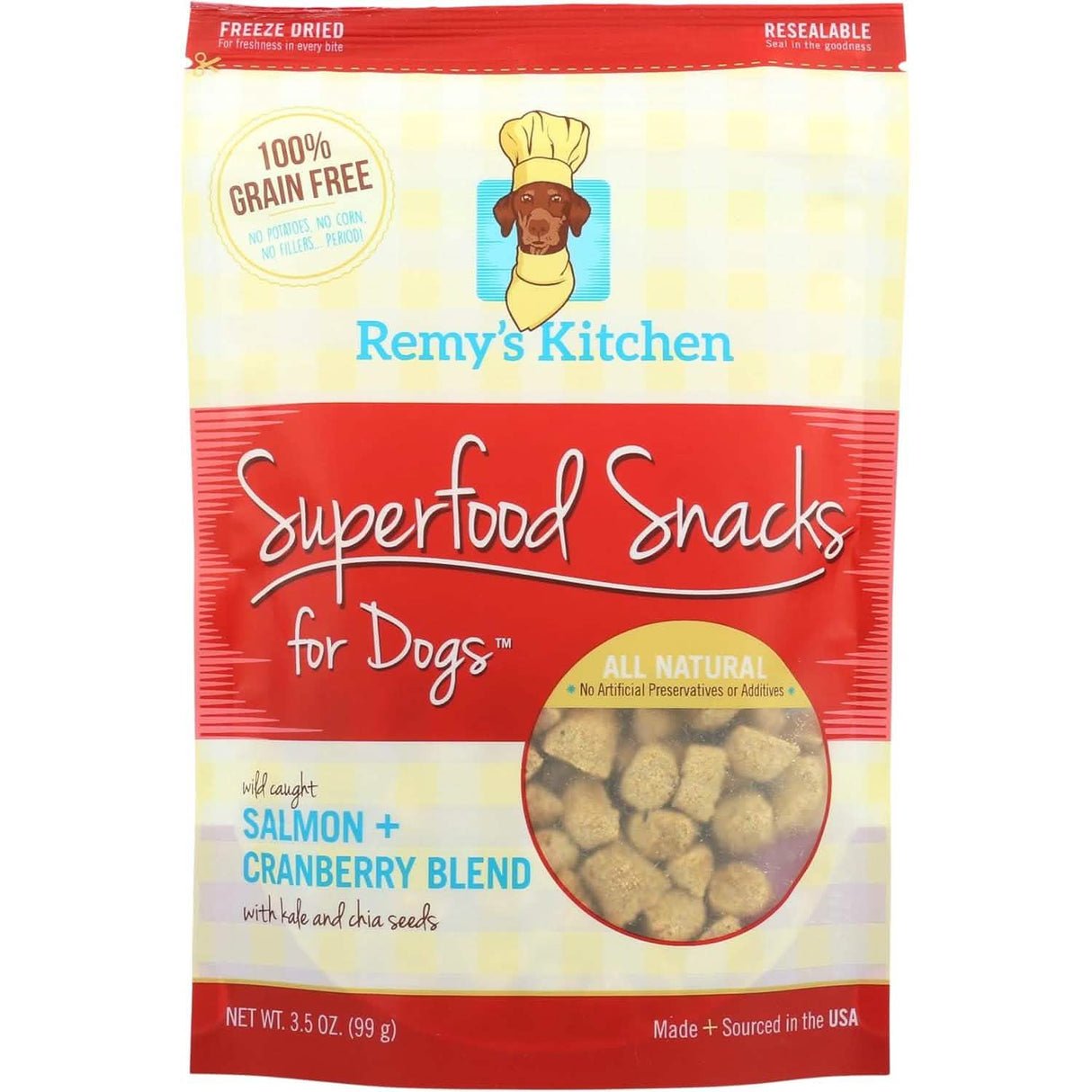 Remy's Kitchen Dog Treat Superfood Snacks Salmon + Cranberry Blend