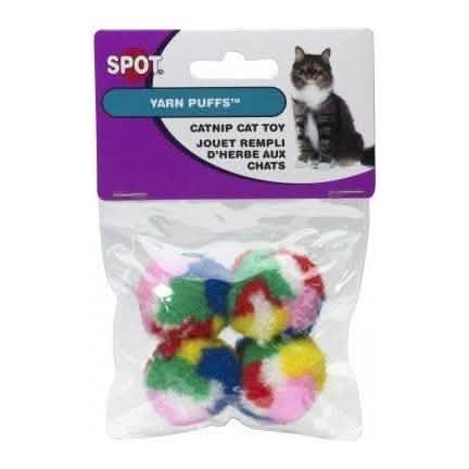 SPOT Catnip Cat Toy Yarn Puffs (4 Pack)