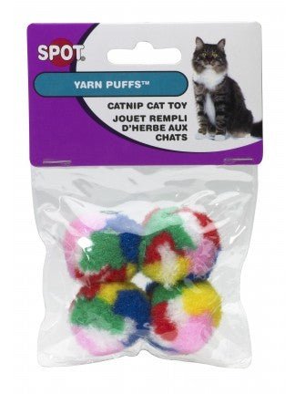 SPOT Catnip Cat Toy Yarn Puffs (4 Pack)