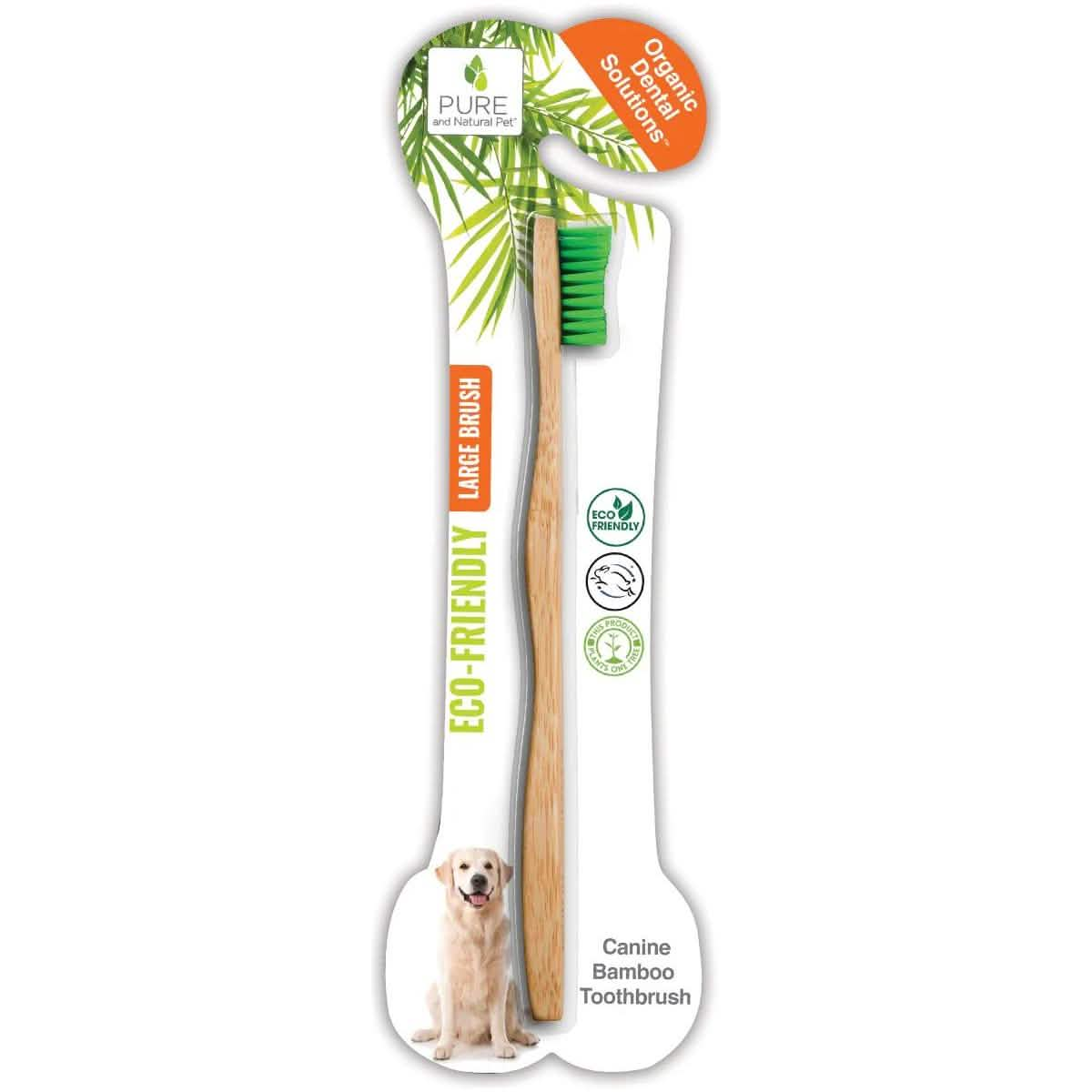 Pure & Natural Pet Eco-Friendly Canine Bamboo Toothbrush