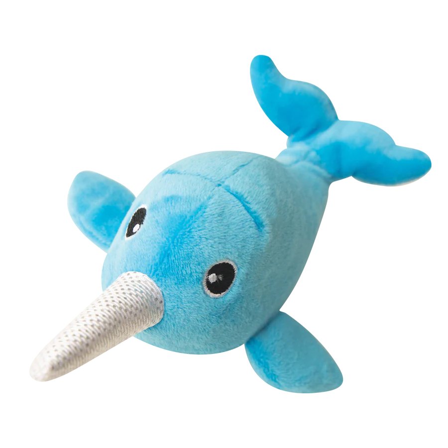 SnugArooz Dog Toy Baby Nikki the Narwhal