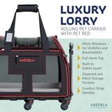 Katziela Pet Carrier Luxury Lorry with Removable Wheels