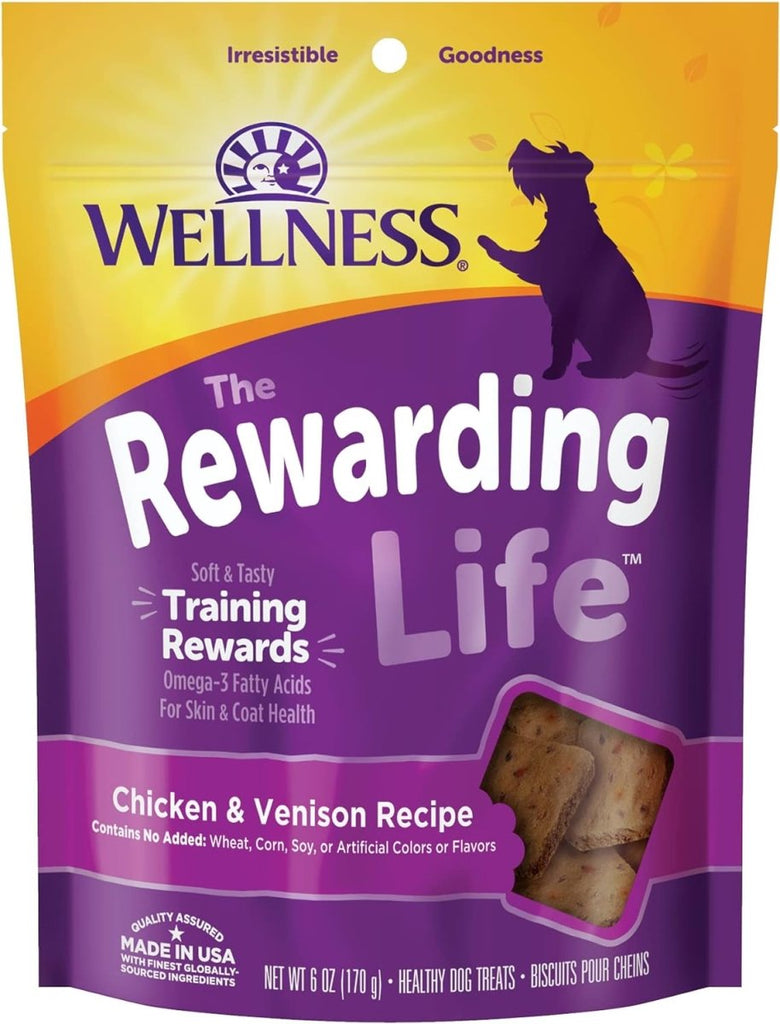 Wellness Dog Treats Soft & Chewy Rewarding Life Chicken & Venison Recipe