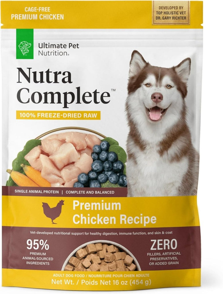 Ultimate Pet Nutrition Freeze-Dried Dog Food Nutra Complete Premium Chicken Recipe