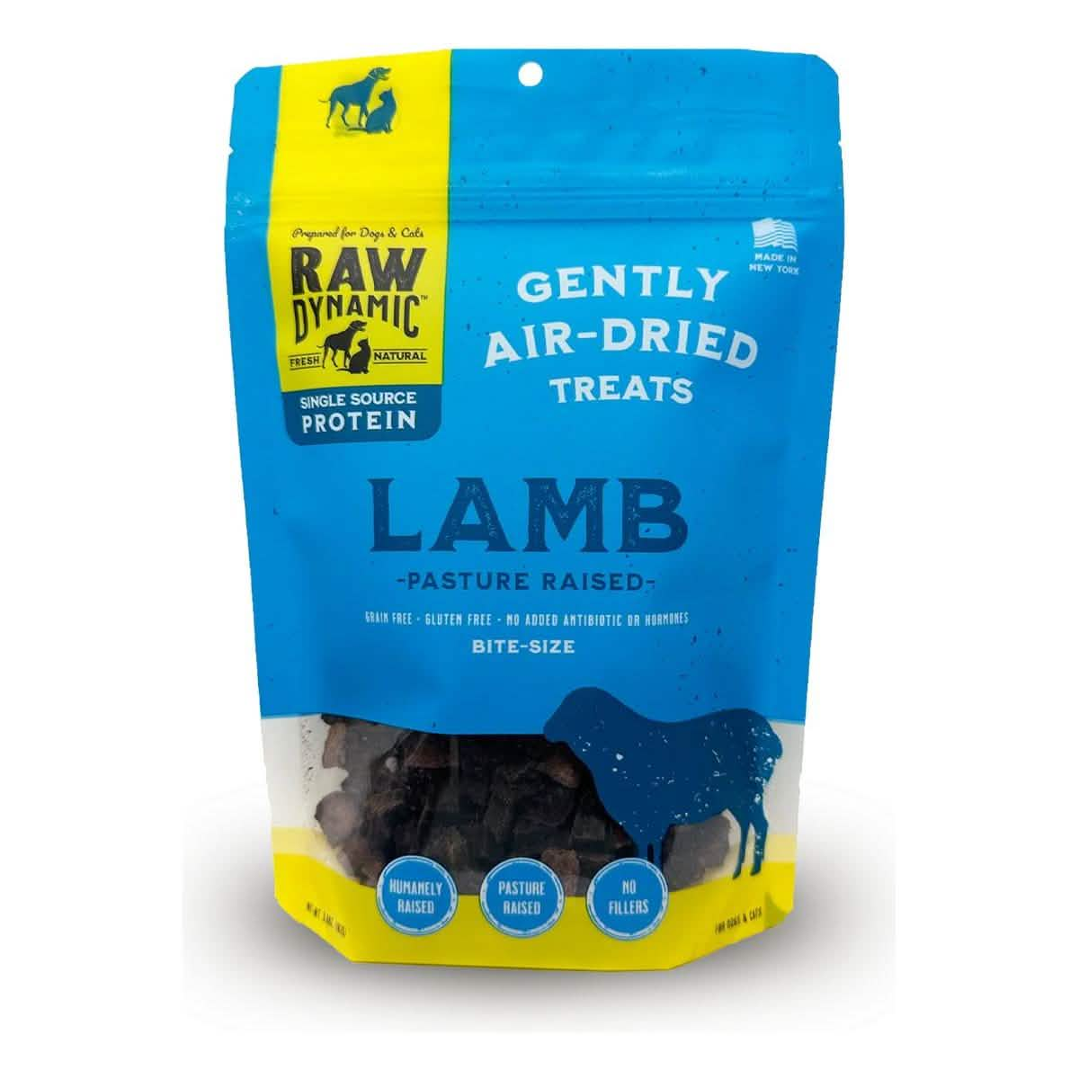 Raw Dynamic Dog Treat Air-Dried Bite-Size Lamb