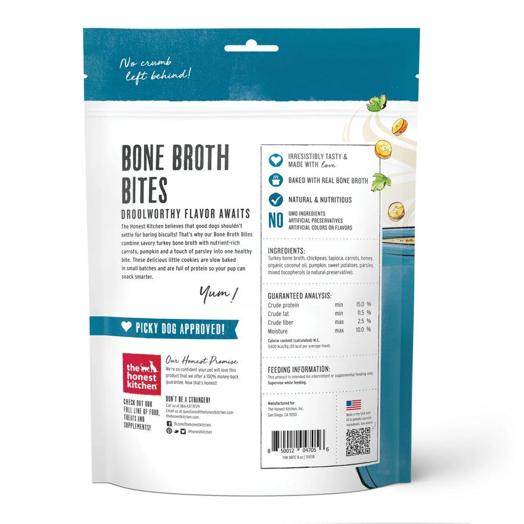 The Honest Kitchen Bone Broth Bites Turkey Bone Broth, Pumpkin & Parsley