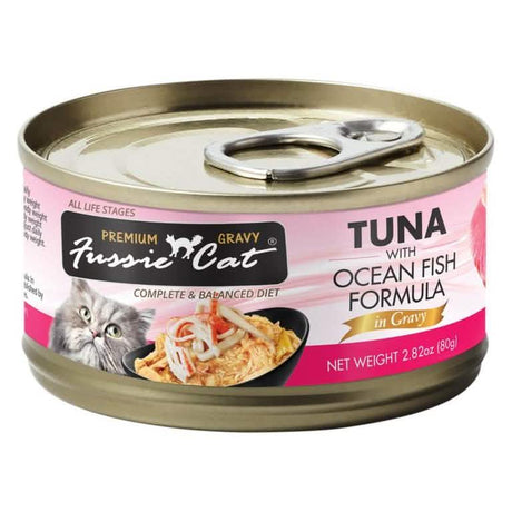 Fussie Cat Wet Cat Food Tuna with Ocean Fish Formula in Gravy