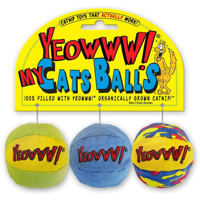 Yeowww! Catnip Cat Toy My Cats Balls (3 Pack)