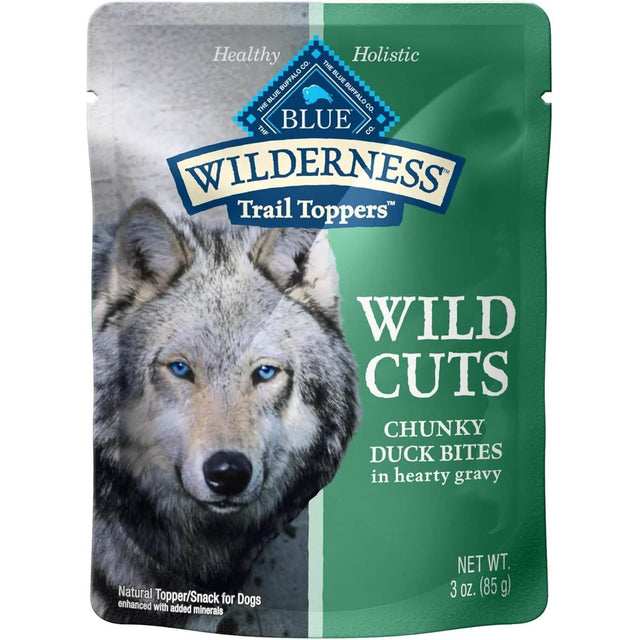 Blue Buffalo Wet Dog Food Wilderness Trail Toppers Wild Cuts Chunky Duck Bites