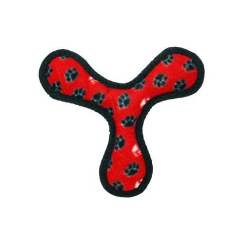 VIP Tuffy® Jr. Dog Toy Red Paw Boomerang