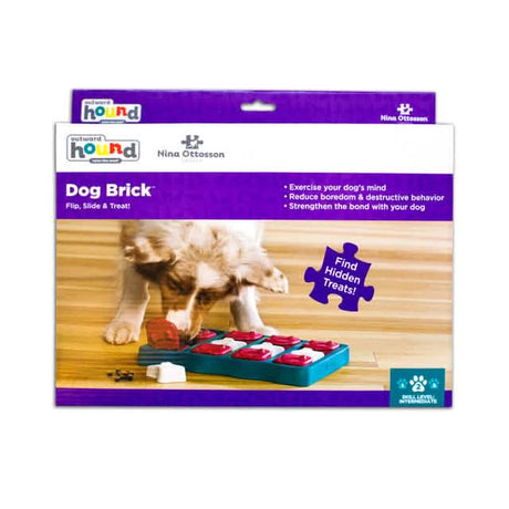 Outward Hound Dog Toy Nina Ottosson Puzzle Dog Brick Level 2 Intermediate