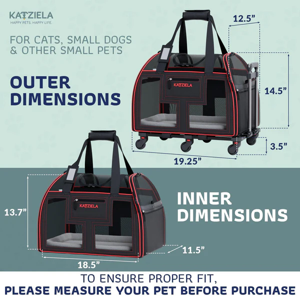 Katziela Pet Carrier Luxury Lorry with Removable Wheels