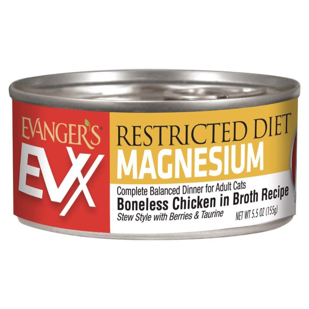 Evanger's Wet Cat Food EVX Restricted Diet Magnesium Boneless Chicken in Broth Recipe