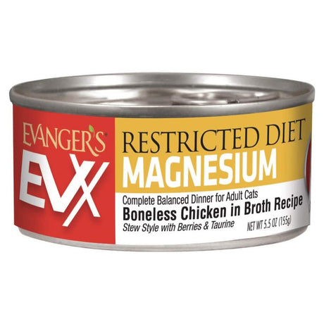 Evanger's Wet Cat Food EVX Restricted Diet Magnesium Boneless Chicken in Broth Recipe