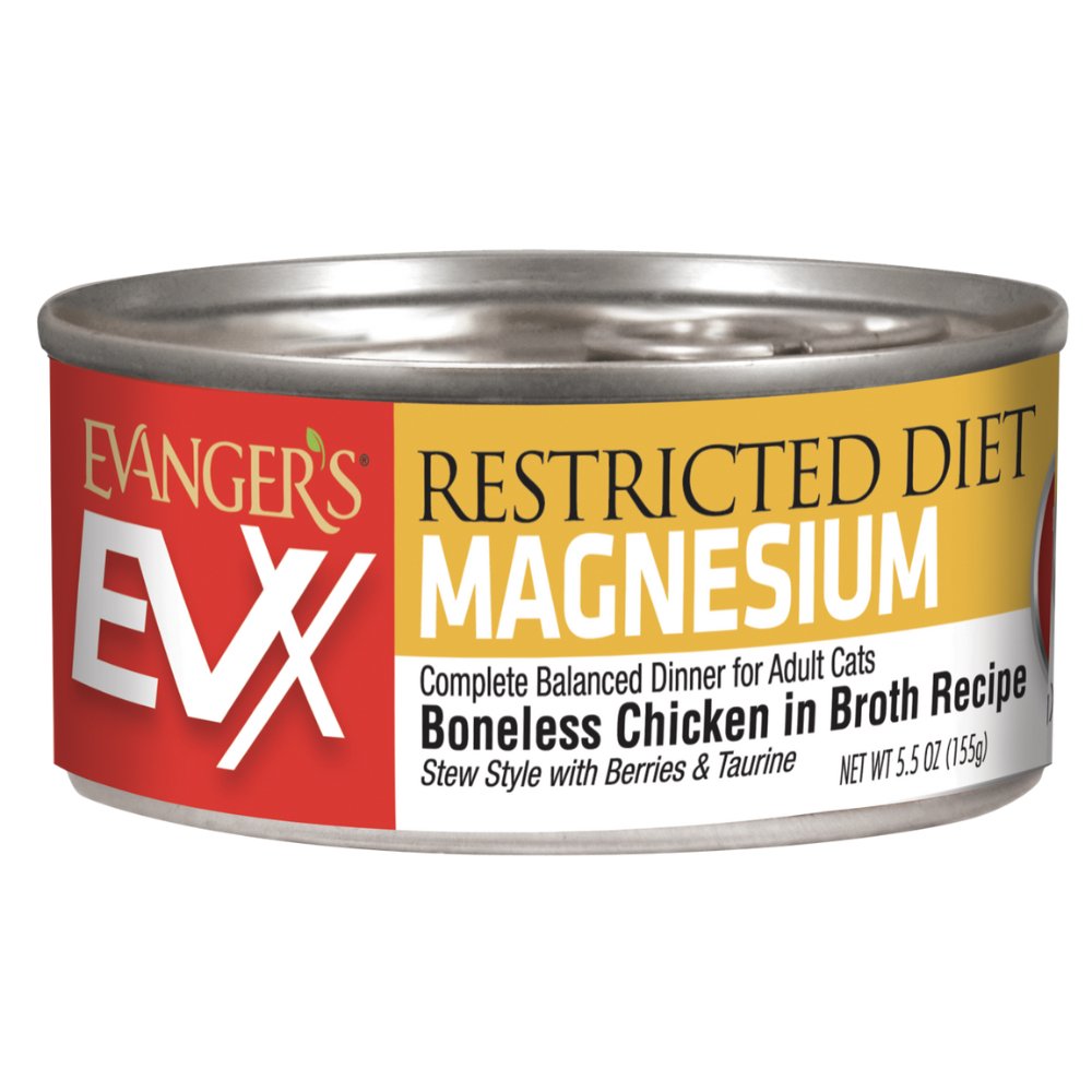 Evanger's Wet Cat Food EVX Restricted Diet Magnesium Boneless Chicken in Broth Recipe