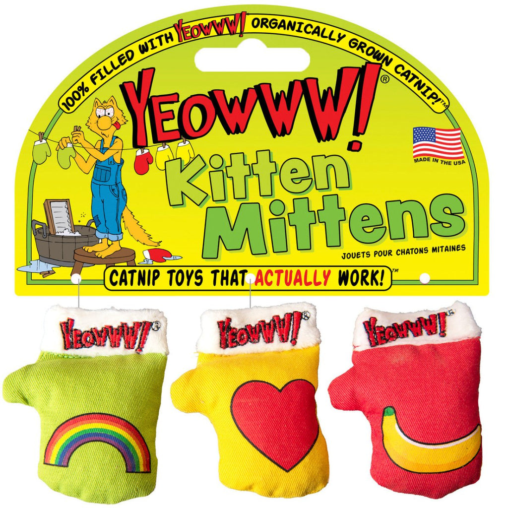 Yeowww! Catnip Cat Toy Kitten Mittens (3 Pack)