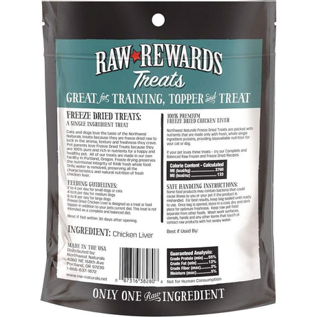 Raw Rewards Dog & Cat Treat Freeze Dried Chicken Liver