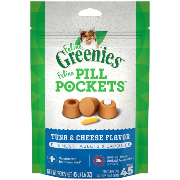 Greenies Cat Treat Feline Pill Pockets Tuna &amp; Cheese Flavor