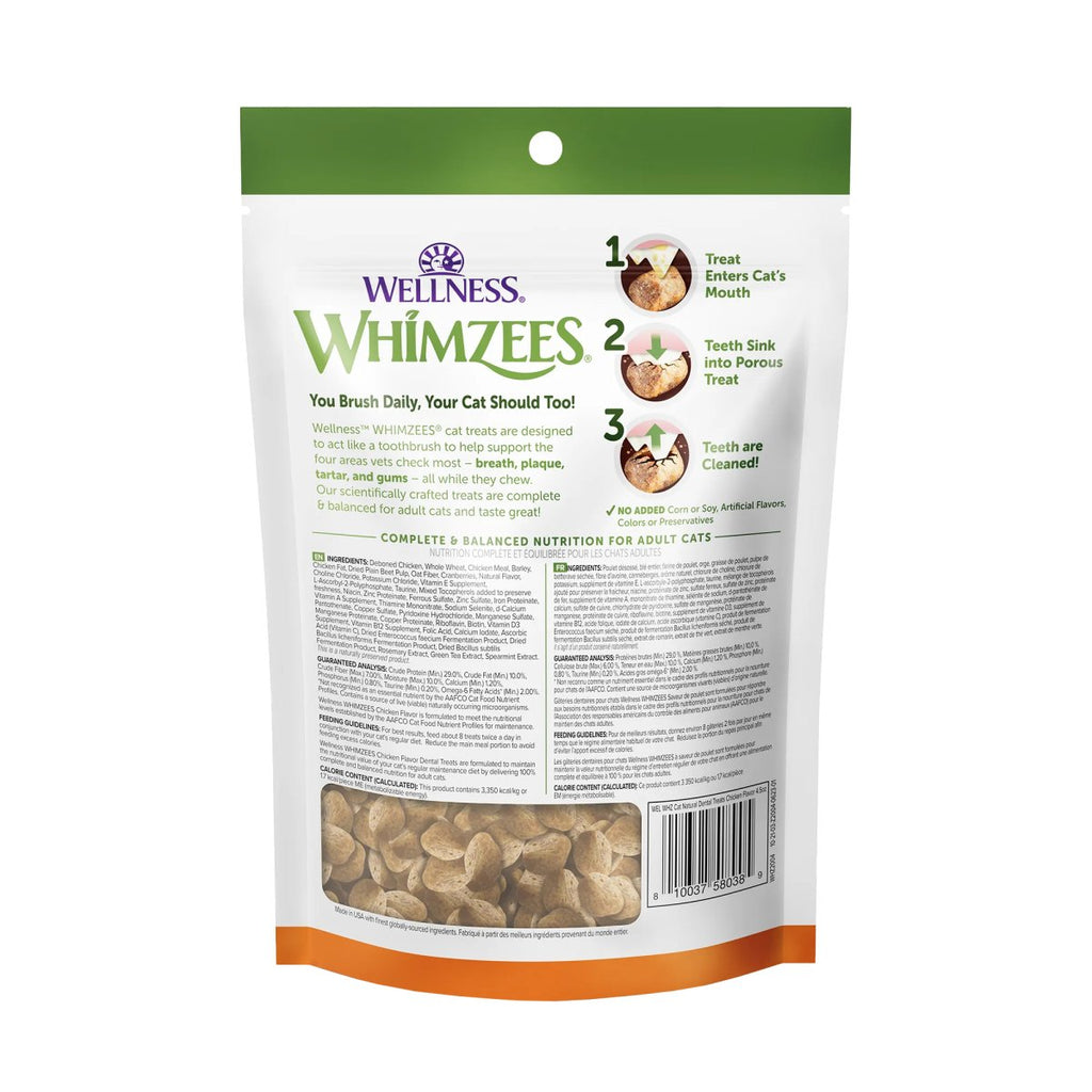 Wellness Cat Treat Whimzees Natural Dental Treats Chicken Flavor