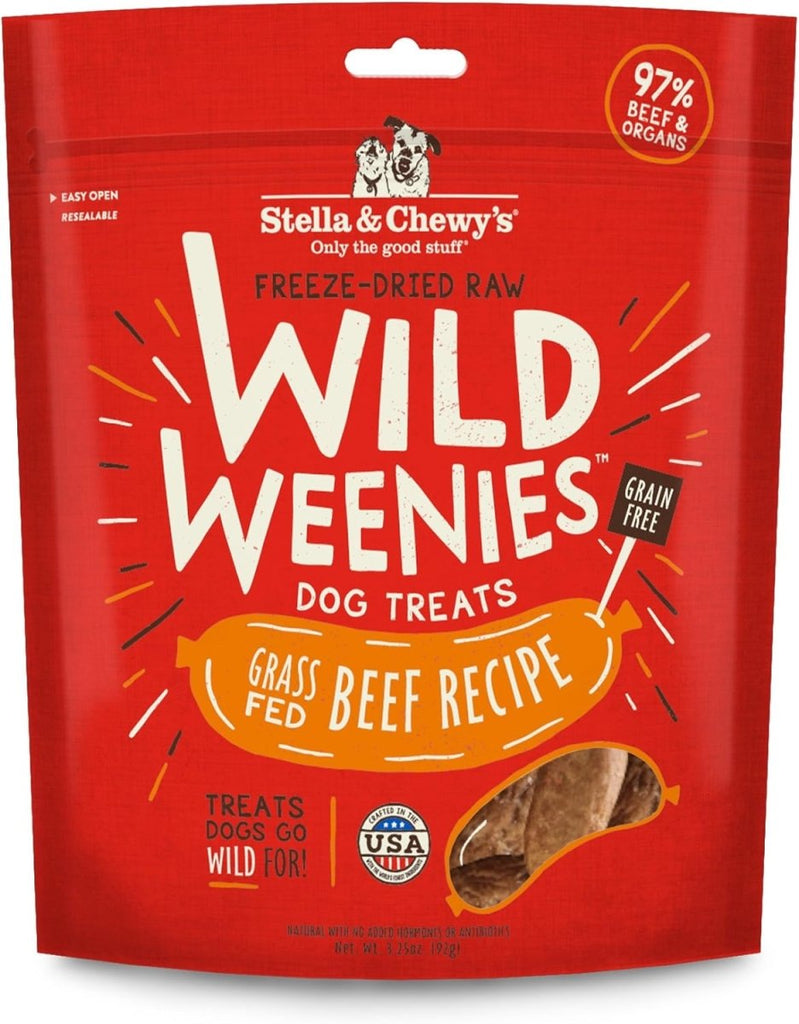 Stella & Chewy's Dog Treat Freeze-Dried Raw Wild Weenies Beef Recipe