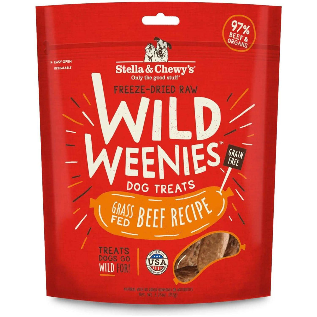 Stella & Chewy's Dog Treat Freeze-Dried Raw Wild Weenies Beef Recipe