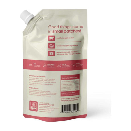 SmallBatch Dog Food Topper Shelf Stable Organic Beef Bone Broth