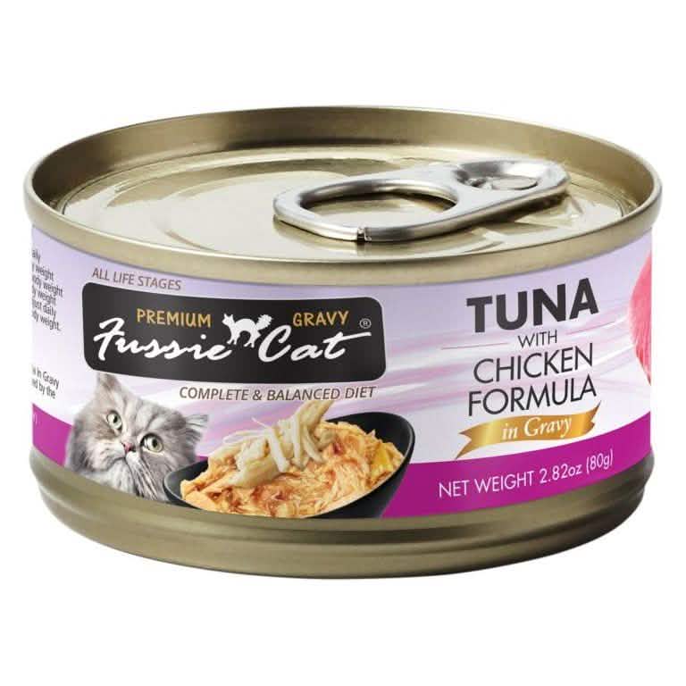 Fussie Cat Wet Cat Food Tuna with Chicken Formula in Gravy
